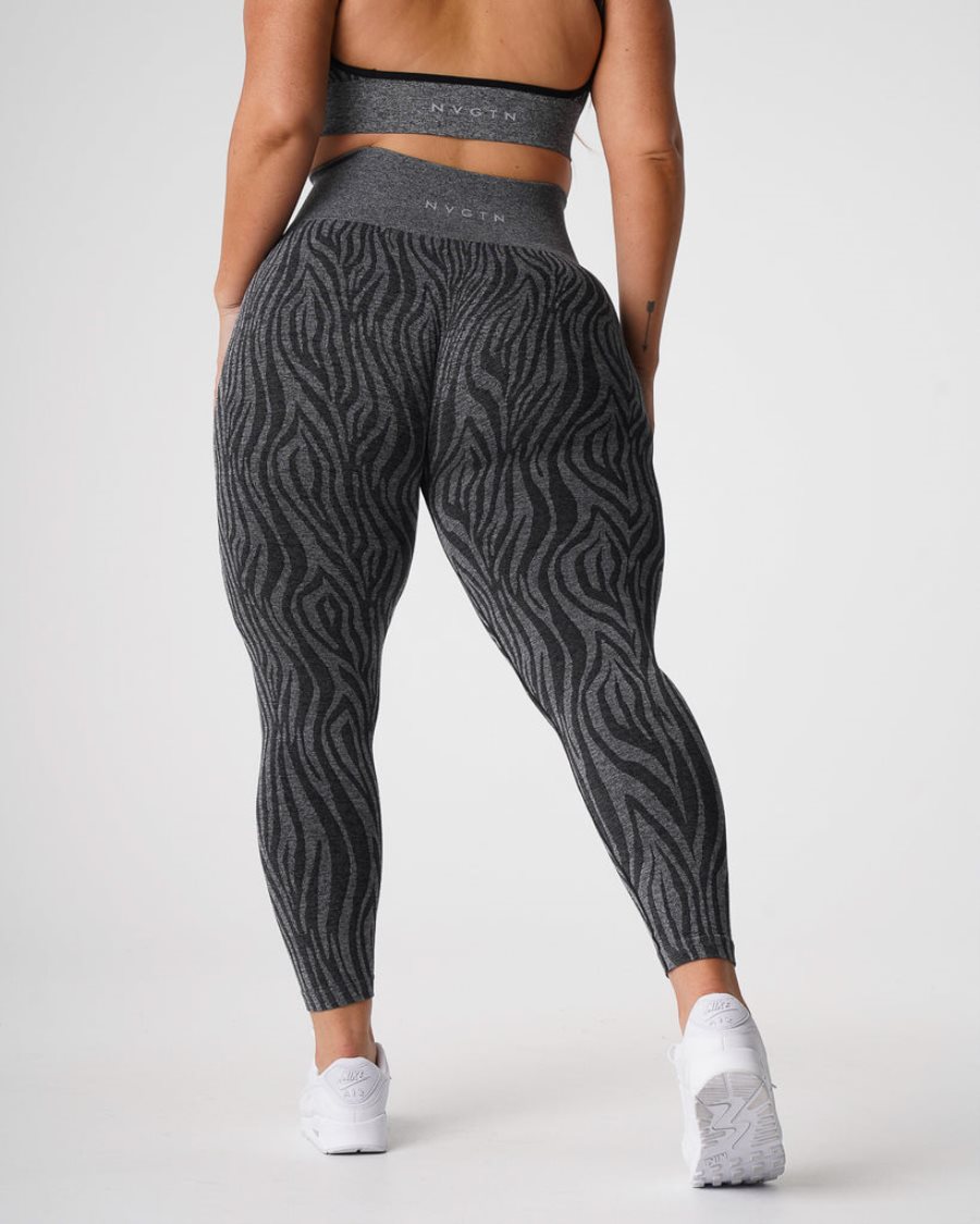 Leggins NVGTN Zebra Seamless Mujer Negras España | 5kbkDeuF