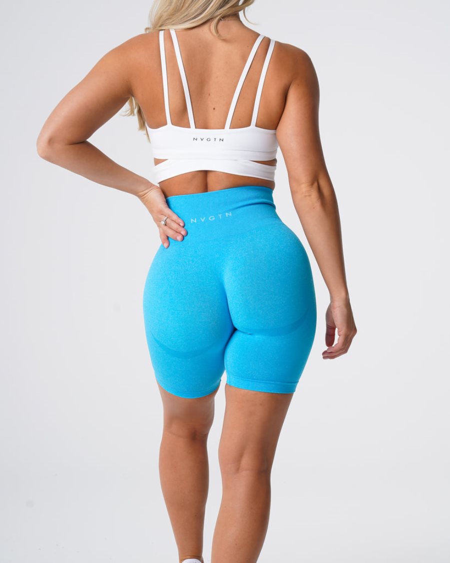 Pantalones Cortos NVGTN Ciclismo Mujer Azules España | TghAsfGv