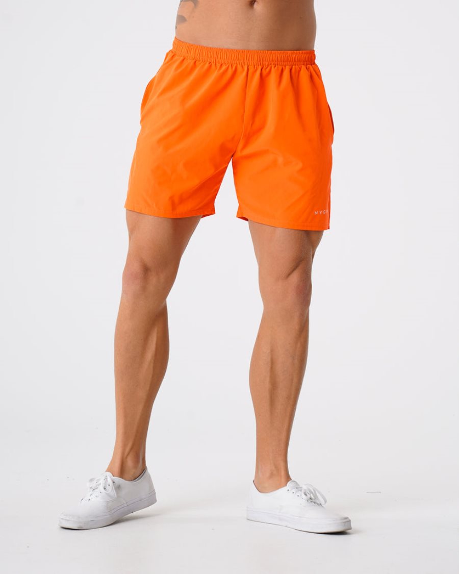 Pantalones Cortos NVGTN Flex Hombre Naranjas España | i8MWlXEC