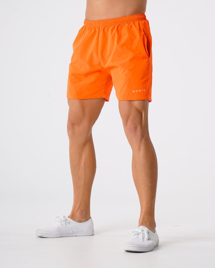 Pantalones Cortos NVGTN Flex Hombre Naranjas España | i8MWlXEC