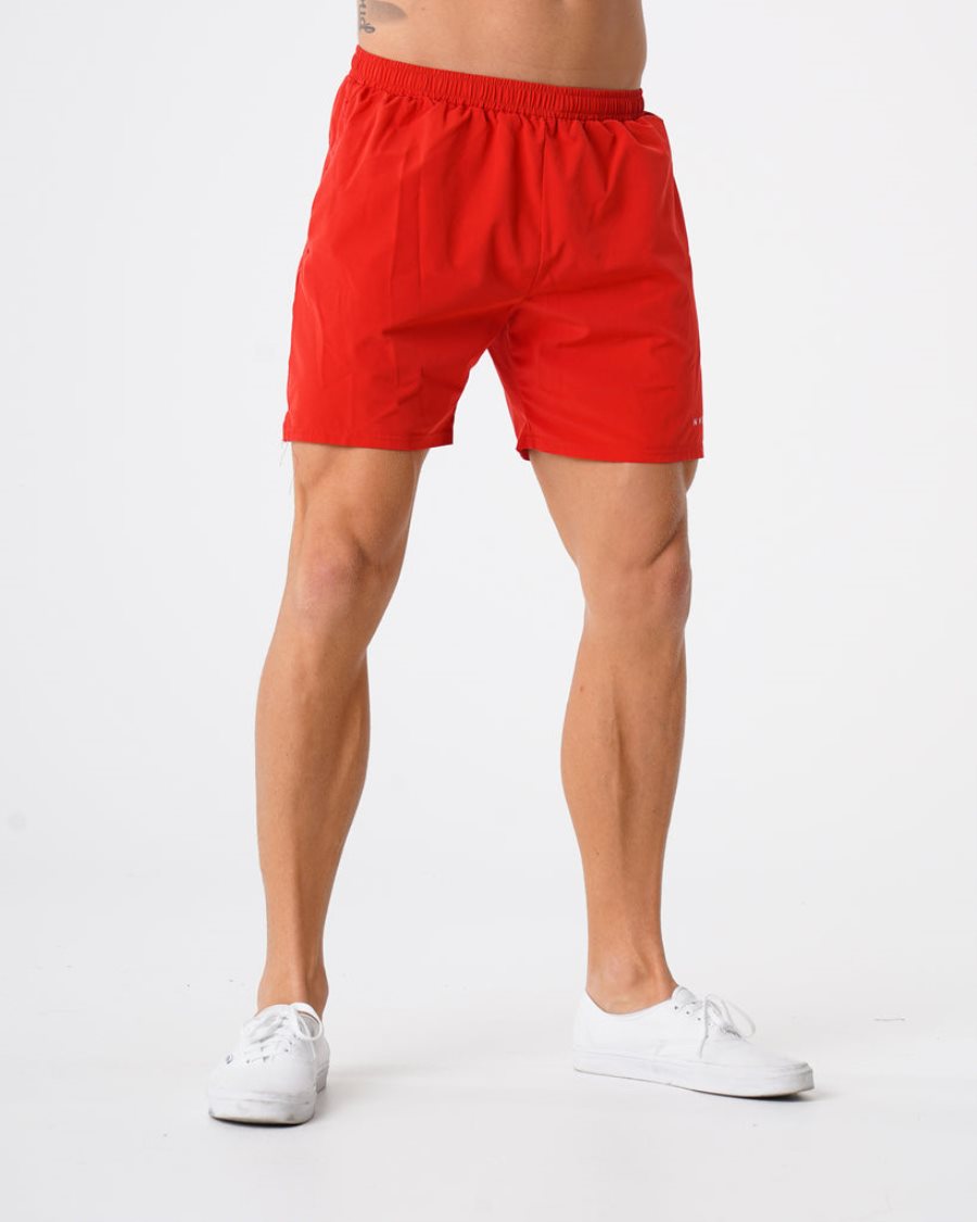 Pantalones Cortos NVGTN Flex Hombre Rojas España | mYjuI4jz