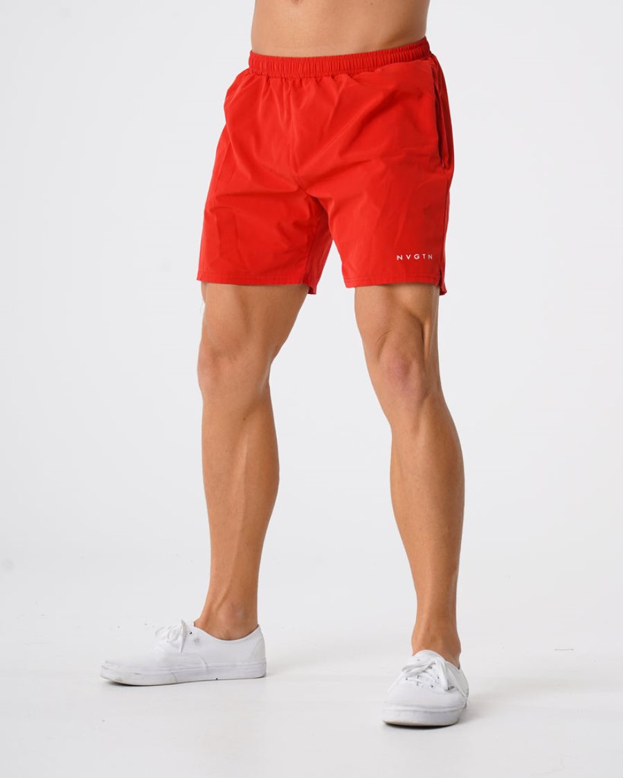 Pantalones Cortos NVGTN Flex Hombre Rojas España | mYjuI4jz