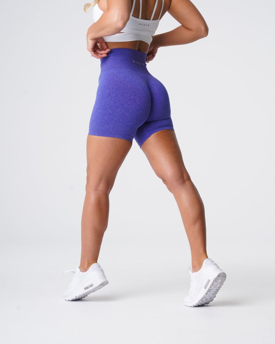 Pantalones Cortos NVGTN Pro Seamless Mujer Azules España | SBgcwZZq