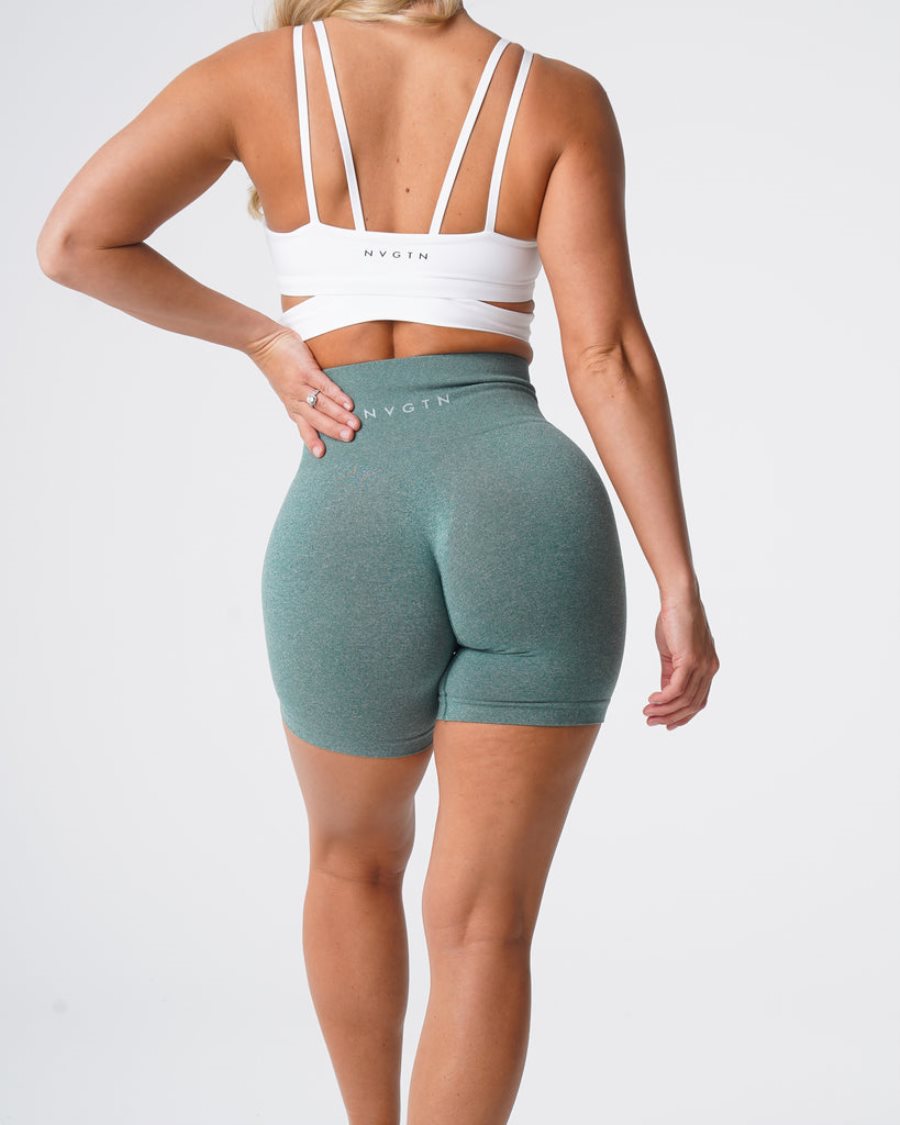 Pantalones Cortos NVGTN Pro Seamless Mujer Verde España | X4nVpatF