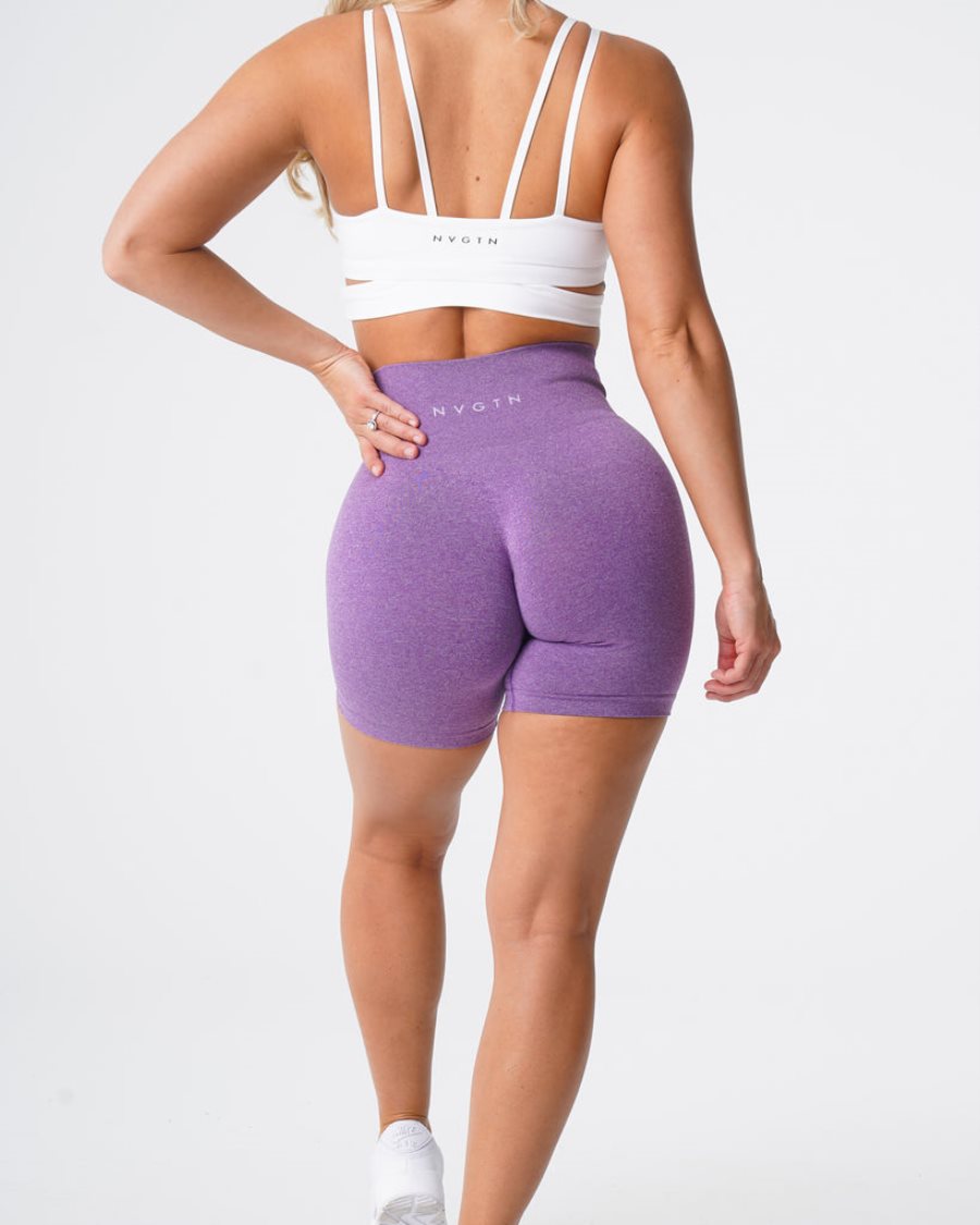 Pantalones Cortos NVGTN Pro Seamless Mujer Moradas España | ZLQJ96GK