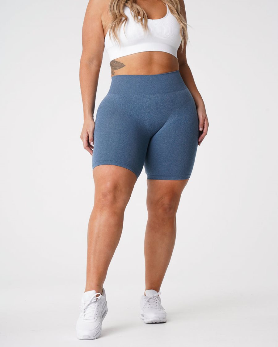 Pantalones Cortos NVGTN Pro Seamless Mujer Azules España | iiLWQ46Z