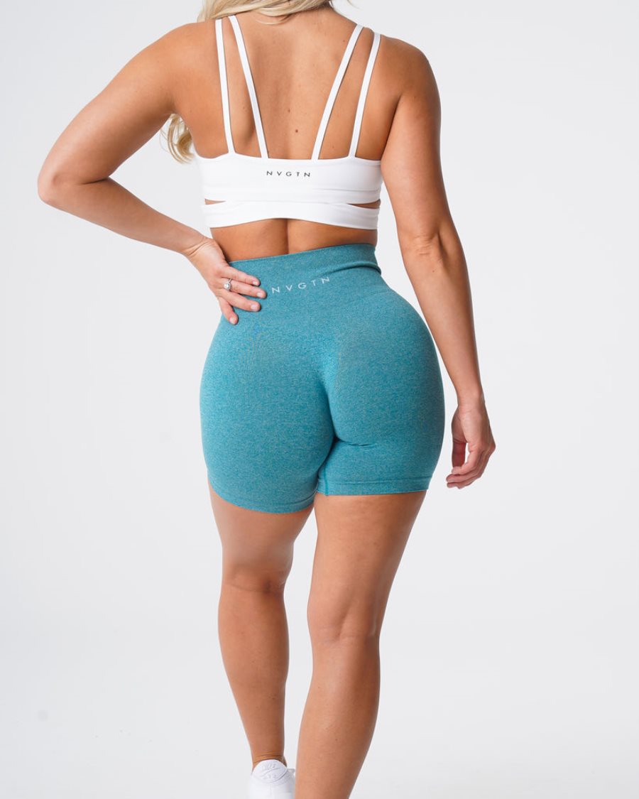 Pantalones Cortos NVGTN Pro Seamless Mujer Turquesa España | p4iXkNmR