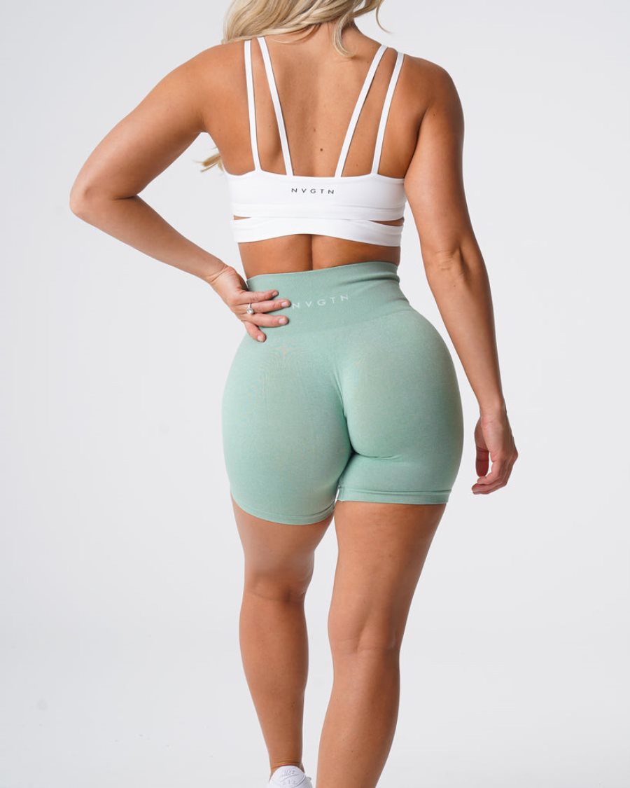 Pantalones Cortos NVGTN Pro Seamless Mujer Verde España | rMzRaw1P