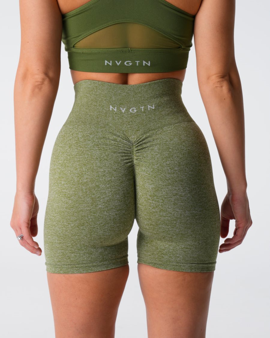 Pantalones Cortos NVGTN Scrunch Seamless Mujer Verde España | HqBzCgPJ