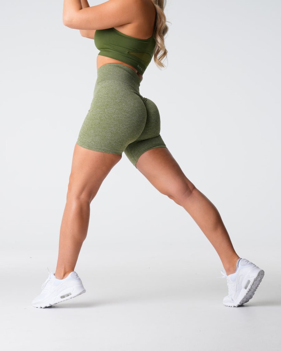 Pantalones Cortos NVGTN Scrunch Seamless Mujer Verde España | HqBzCgPJ