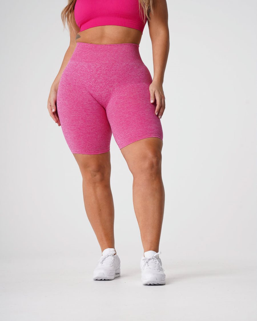 Pantalones Cortos NVGTN Scrunch Seamless Mujer Fucsia España | IdlHJqjJ