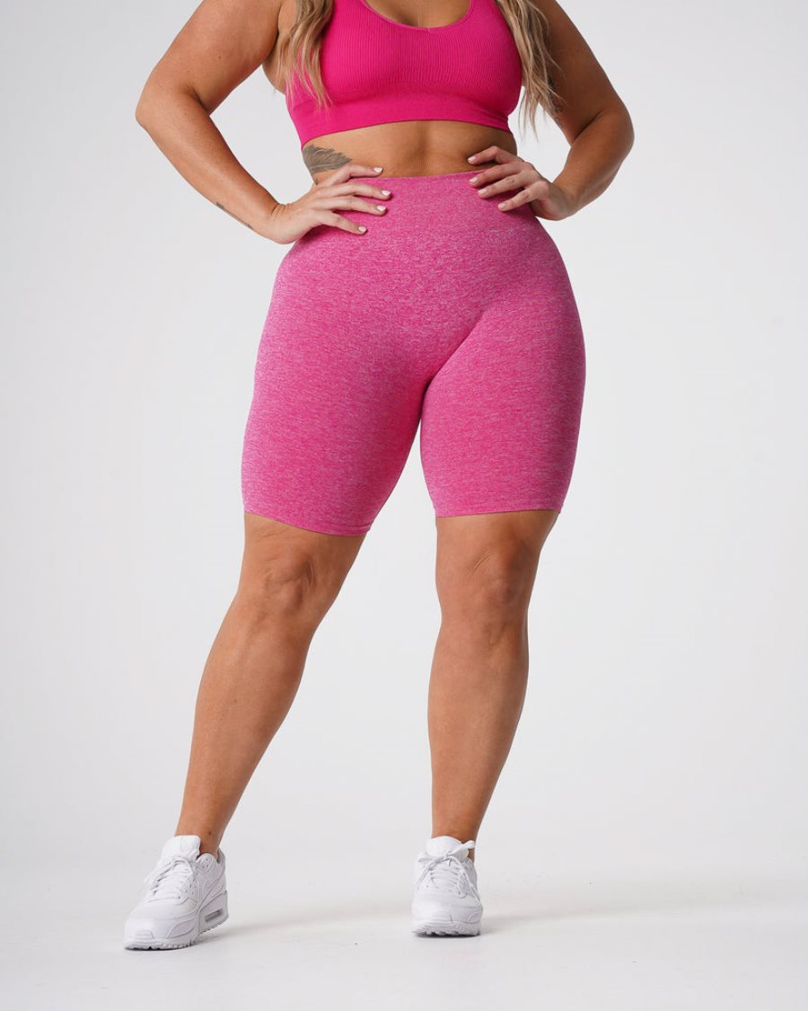 Pantalones Cortos NVGTN Scrunch Seamless Mujer Fucsia España | IdlHJqjJ