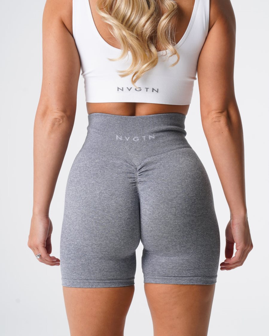 Pantalones Cortos NVGTN Scrunch Seamless Mujer Gris España | p6q5kk5b