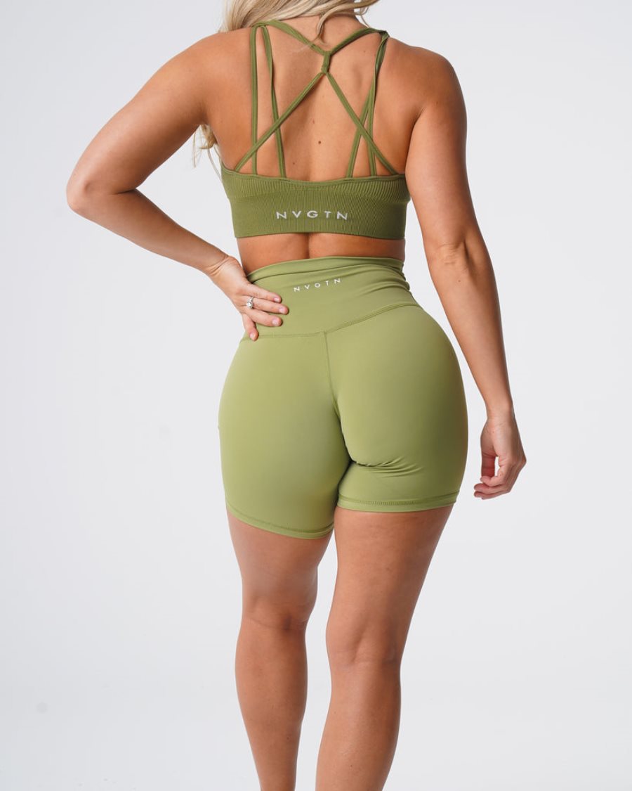 Pantalones Cortos NVGTN Signature 2.0 Mujer Verde Oliva España | 53wlgAjC