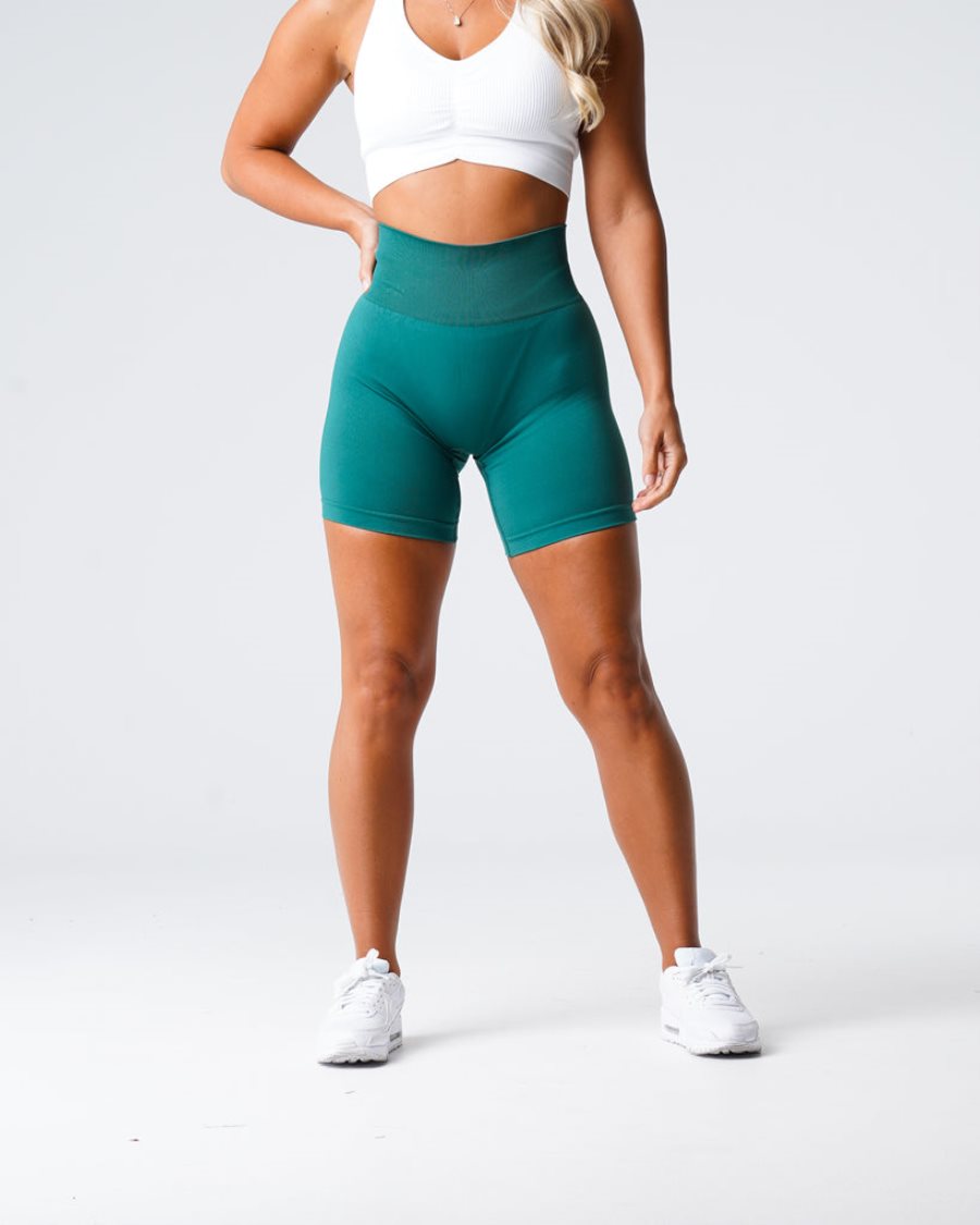 Pantalones Cortos NVGTN Solid Seamless Mujer Verde España | ItYNsIzp