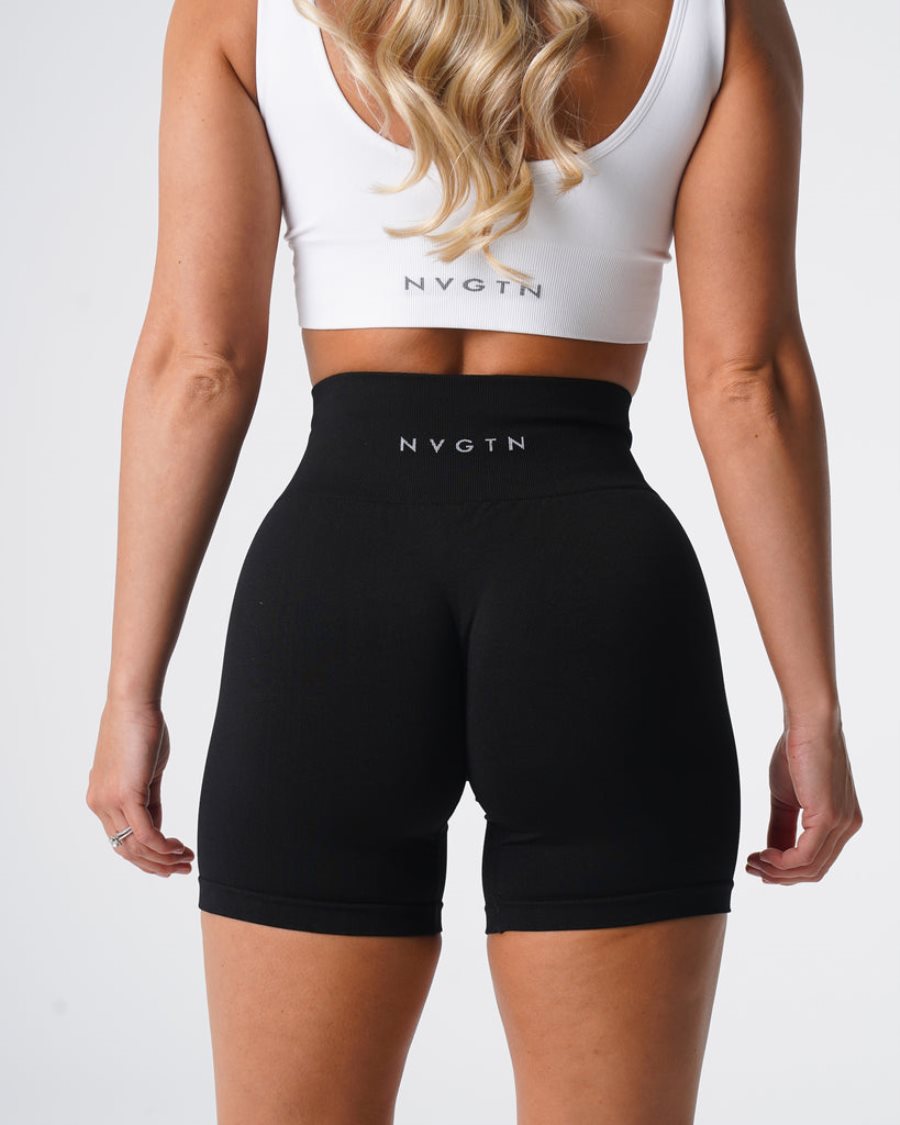 Pantalones Cortos NVGTN Solid Seamless Mujer Negras España | OXZz25Ya