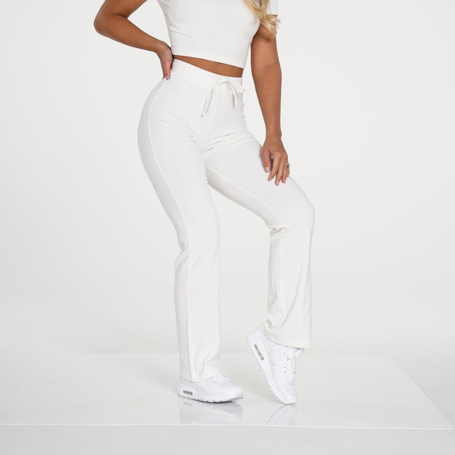 Pantalones NVGTN Hello Weekend Lounge Mujer Creme España | MNBDroDU