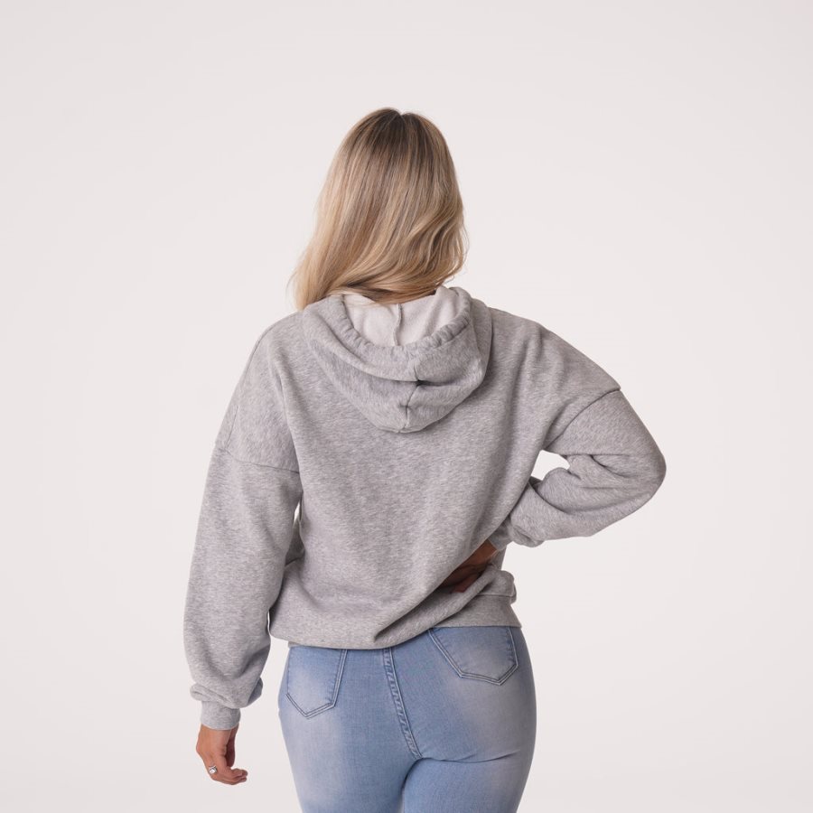 Sudadera Con Capucha NVGTN Essential Drop Shoulder Mujer Gris España | ARNjuEJP