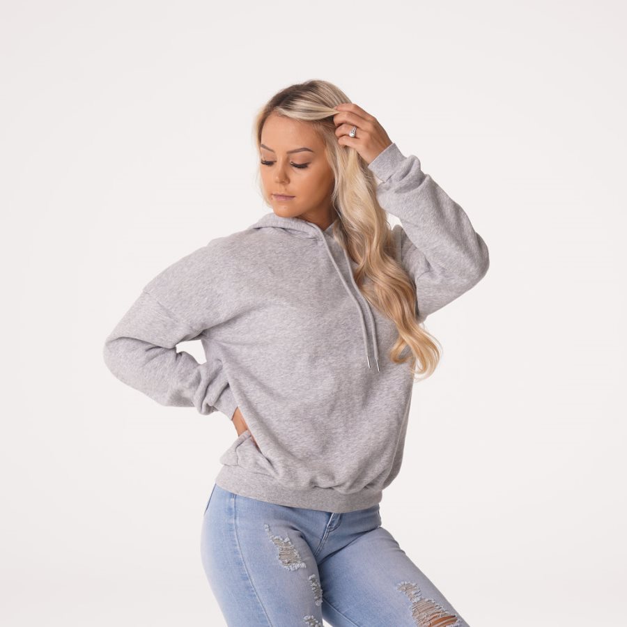 Sudadera Con Capucha NVGTN Essential Drop Shoulder Mujer Gris España | ARNjuEJP