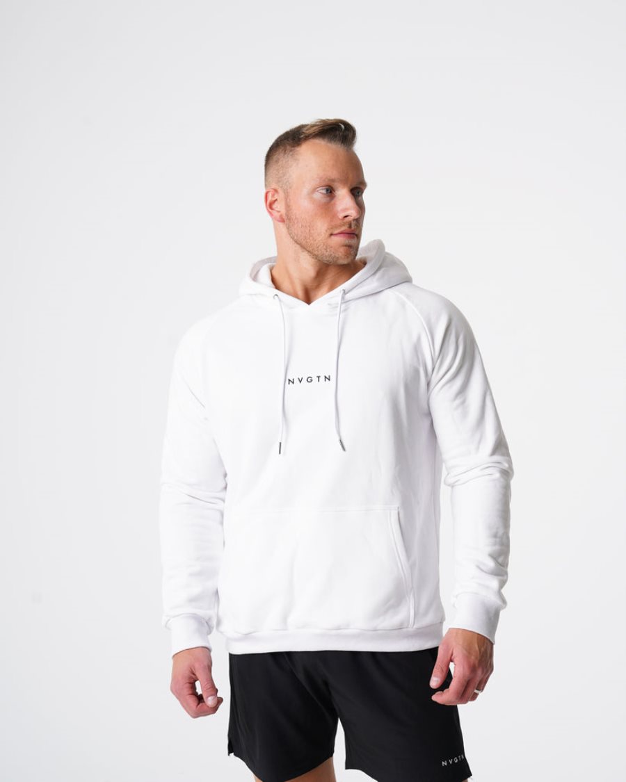 Sudadera Con Capucha NVGTN Lounge Hombre Blancas España | sr2om74G