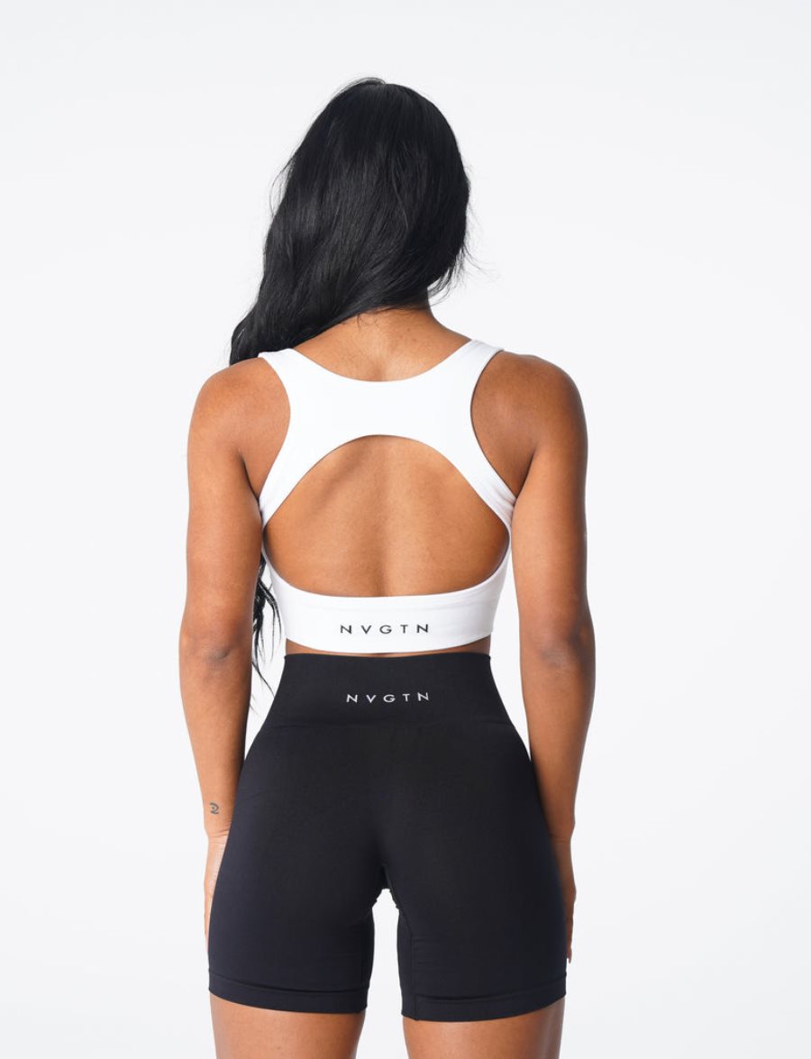 Sujetadores Deportivos NVGTN Eclipse Seamless Mujer Blancas España | cLiU0YLv