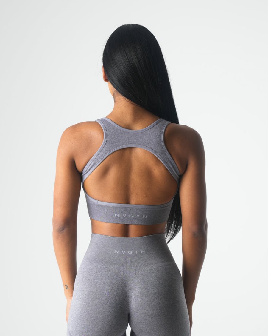 Sujetadores Deportivos NVGTN Eclipse Seamless Mujer Gris España | goG6e7wN