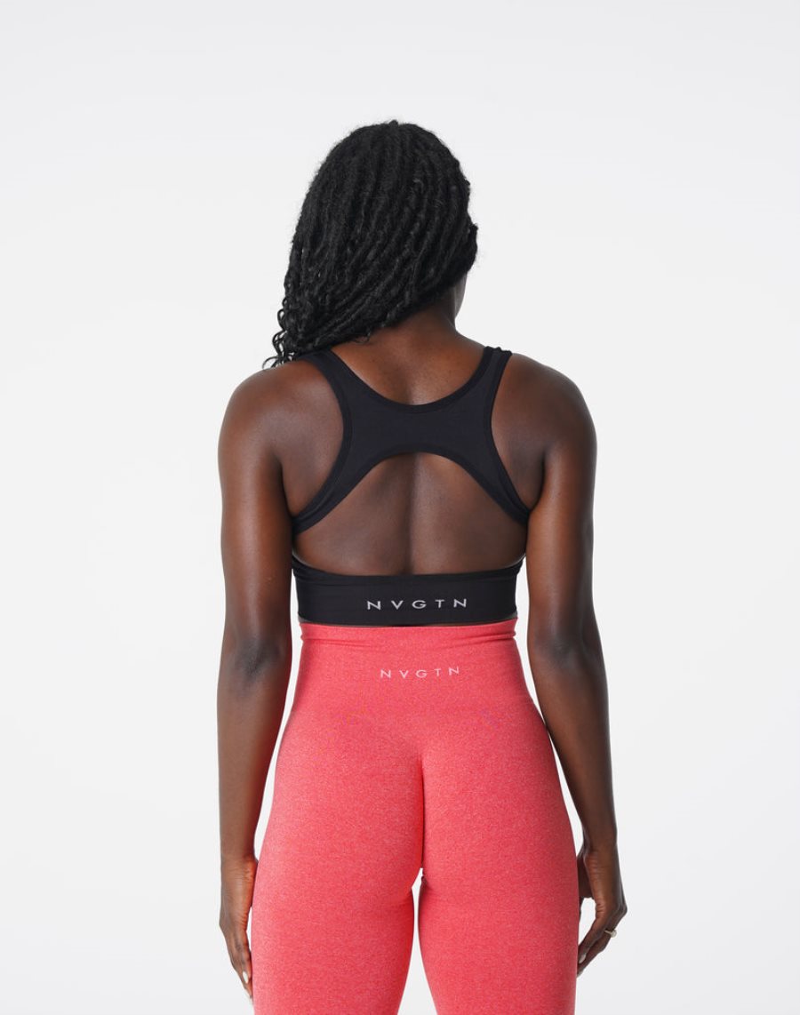 Sujetadores Deportivos NVGTN Eclipse Seamless Mujer Negras España | lT88w0Zl