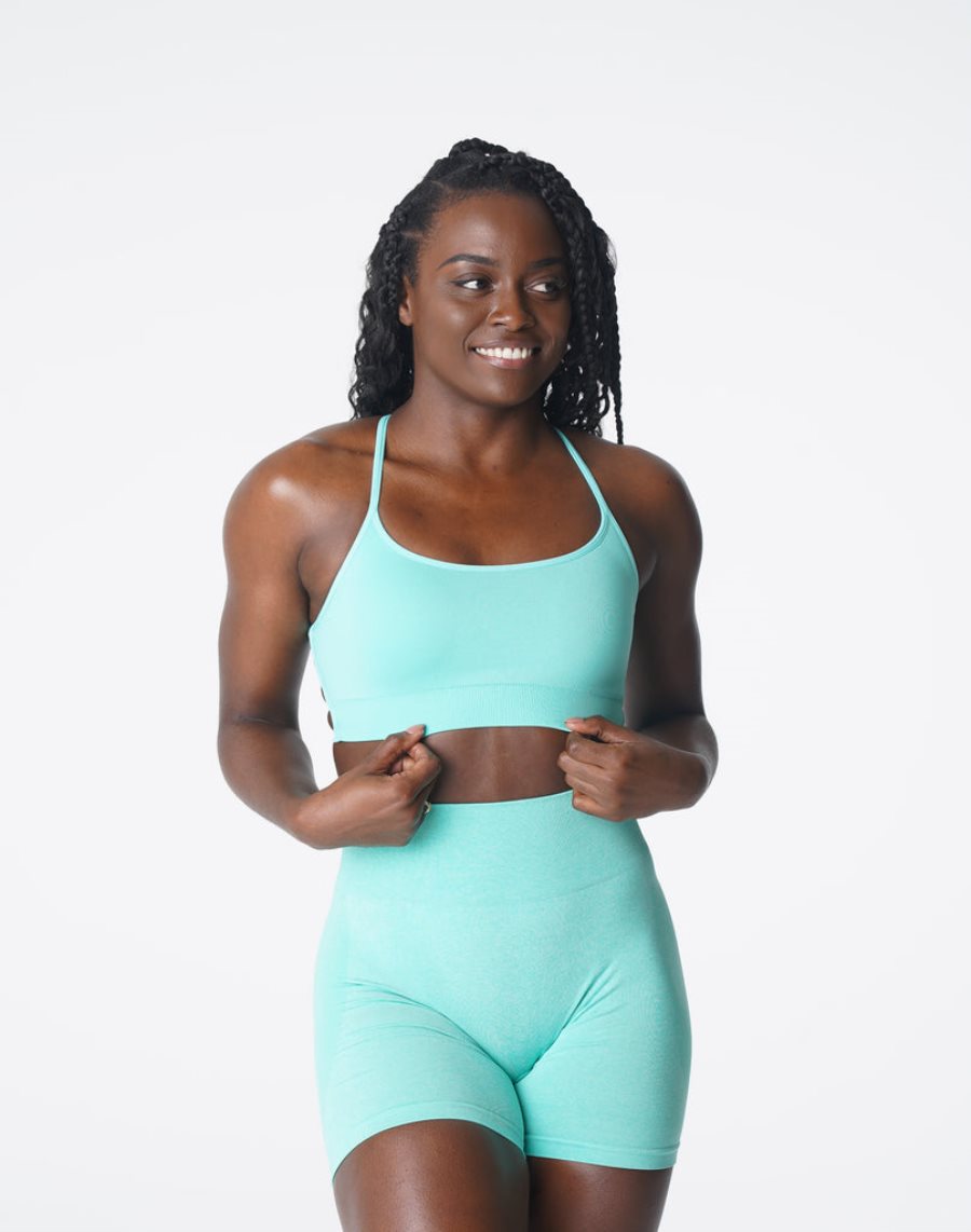 Sujetadores Deportivos NVGTN Invincible Seamless Mujer Verde Menta España | snryQQDO