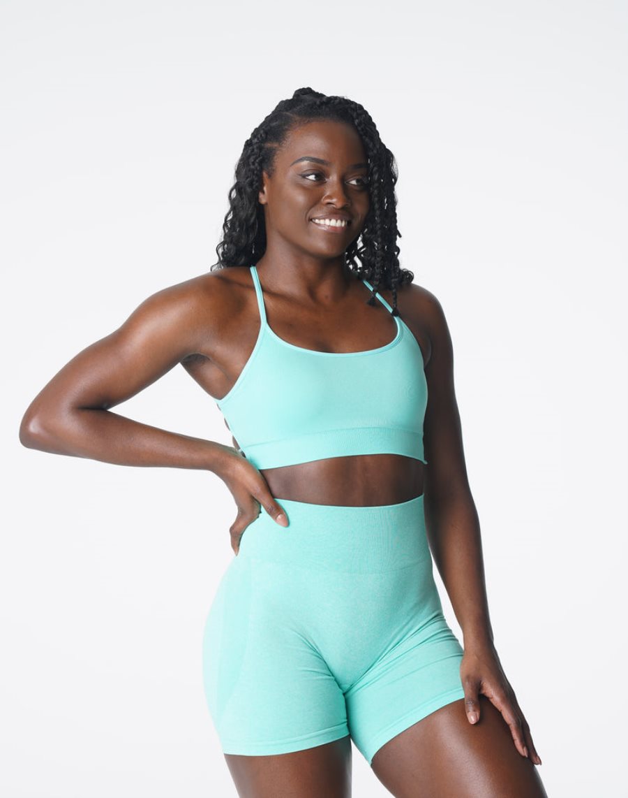 Sujetadores Deportivos NVGTN Invincible Seamless Mujer Verde Menta España | snryQQDO