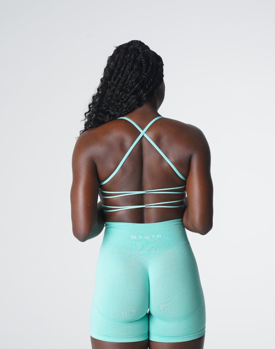 Sujetadores Deportivos NVGTN Invincible Seamless Mujer Verde Menta España | snryQQDO