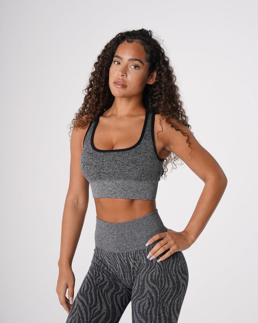 Sujetadores Deportivos NVGTN Zebra Eclipse Seamless Mujer Negras España | oUacik7F