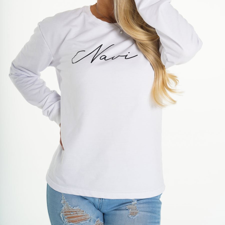 Tops NVGTN Navi Crew Neck Mujer Blancas España | PoP9KiyF