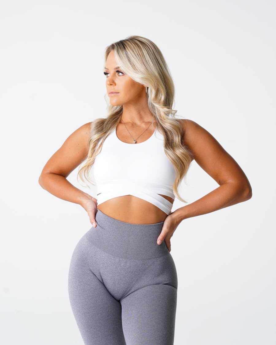 Tops NVGTN Sculpt Seamless Bra Top Mujer Blancas España | k10ktURV