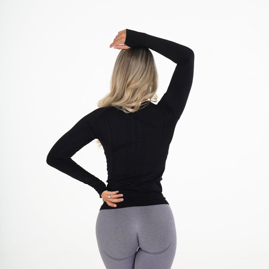 Tops NVGTN Shape Seamless Long-Sleeve Mujer Negras España | m7riZTAN