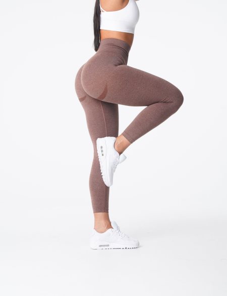 Leggins NVGTN Curve Seamless Mujer Gris Marrones España | gGwuHfHX