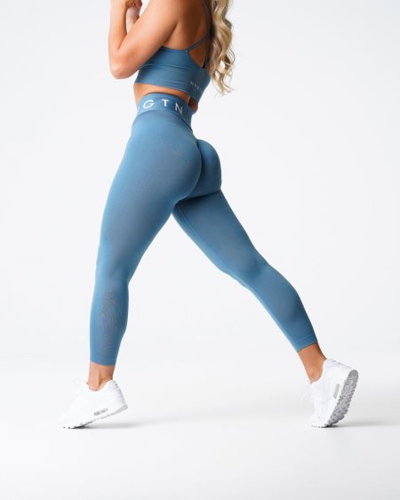 Leggins NVGTN Deporte Seamless Mujer Azules España | aUI6u5an