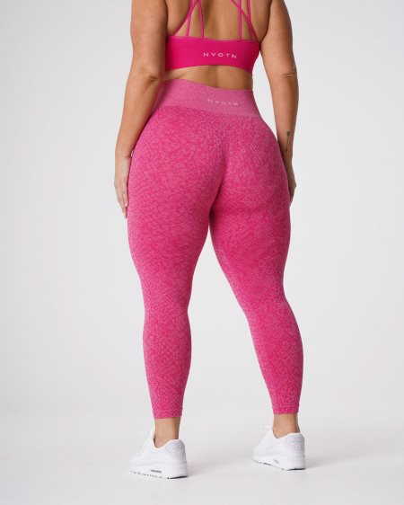 Leggins NVGTN Snakeskin Seamless Mujer Fucsia España | mLIPPyG3