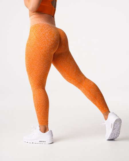 Leggins NVGTN Snakeskin Seamless Mujer Naranjas España | 88azPbo3