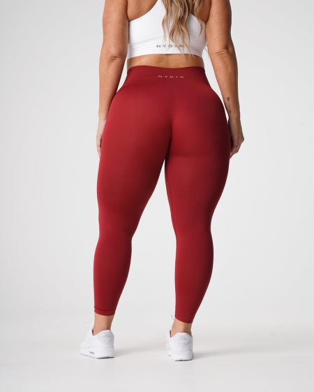 Leggins NVGTN Solid Seamless Mujer Rojas España | vb62dyuM