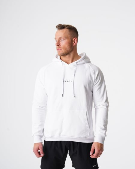 Sudadera Con Capucha NVGTN Lounge Hombre Blancas España | sr2om74G