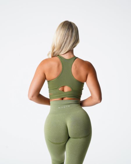 Tops NVGTN Sculpt Seamless Bra Top Mujer Verde España | 8sNMTcIJ